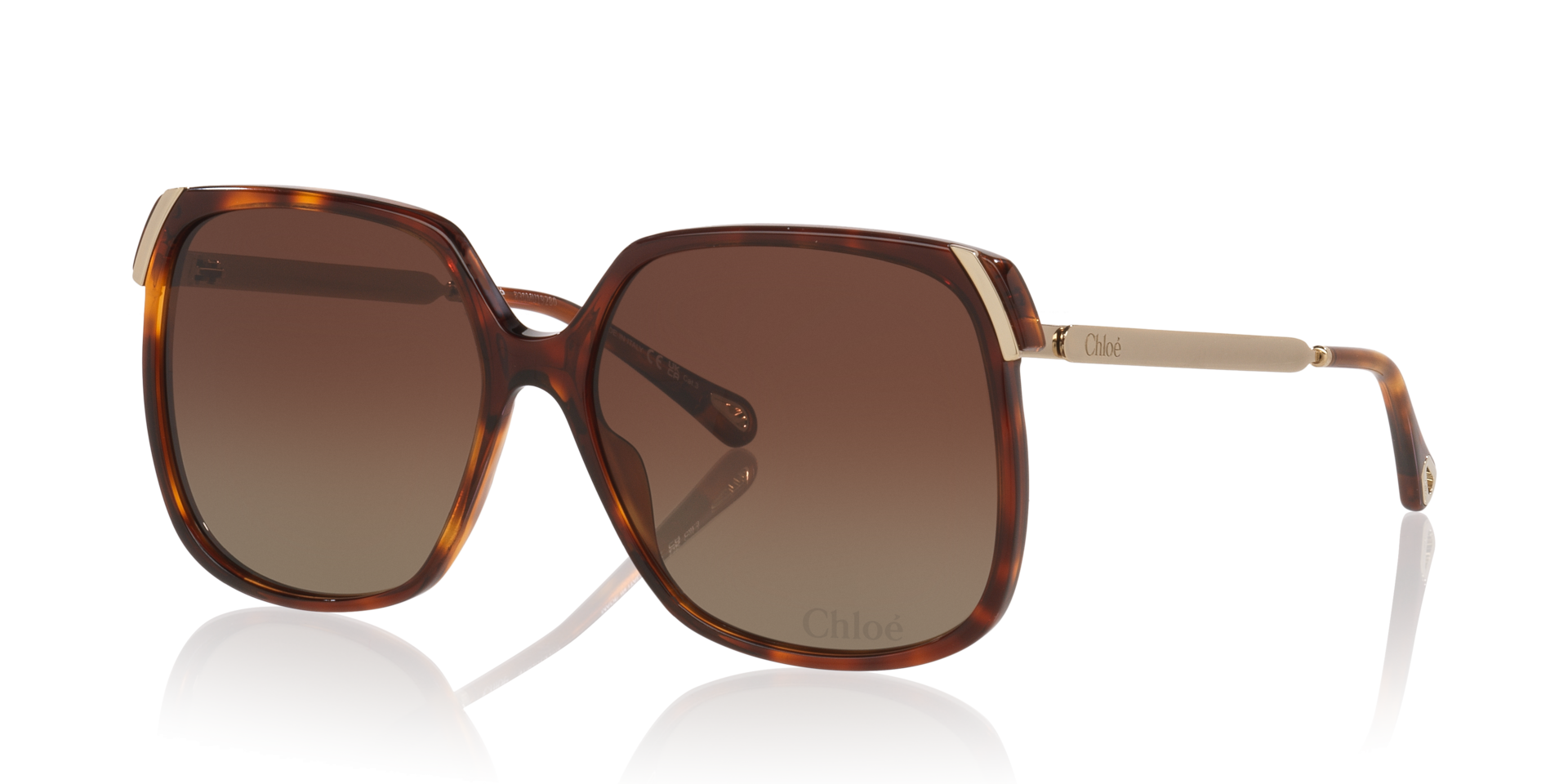 Chloé CH0286S XL (60 - 15) with Brown lenses and Tortoise frame