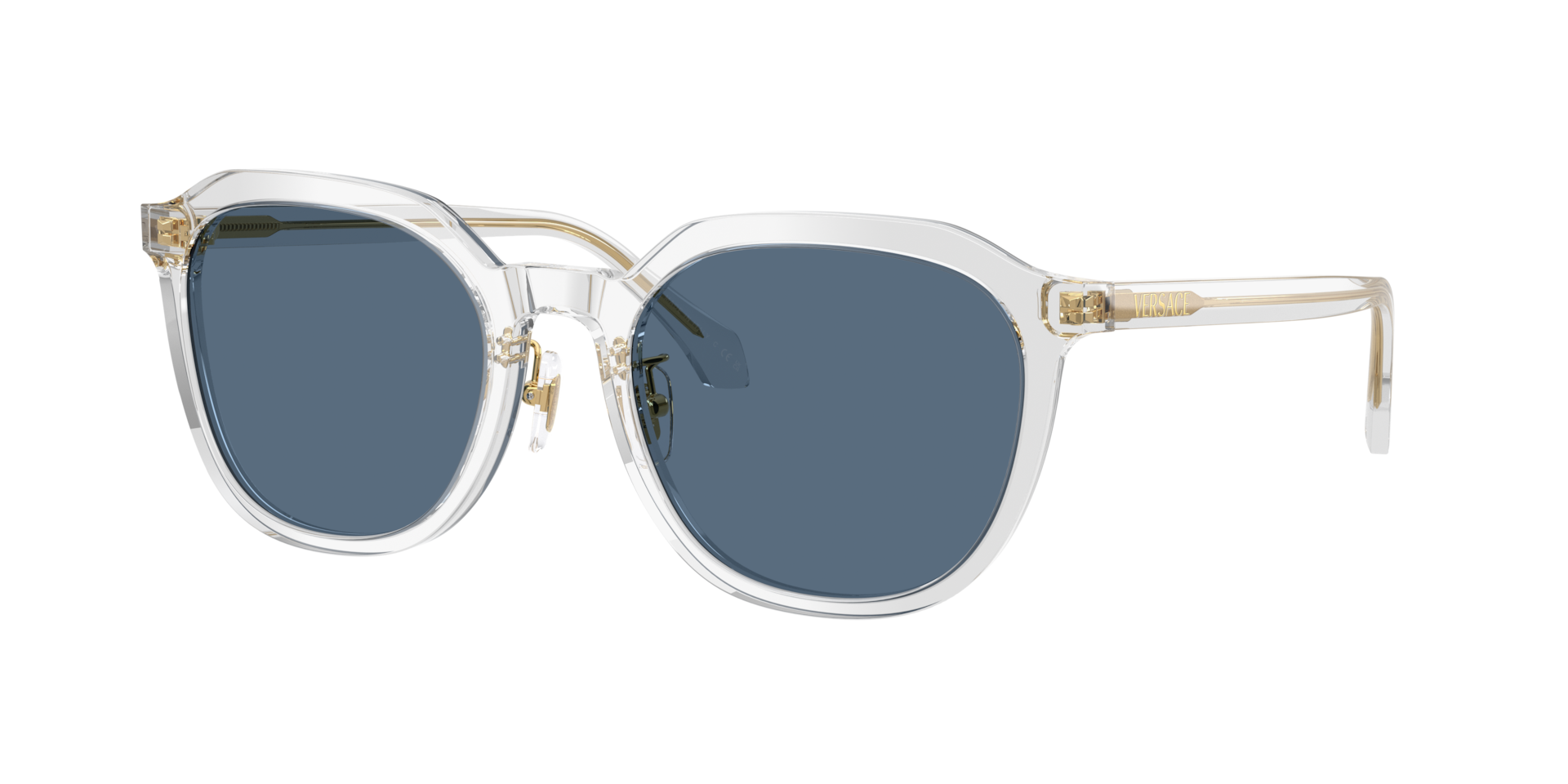 Versace Woman Sunglass VE4493D -  Frame color: Transparent Grey, Lens color: Dark Blue