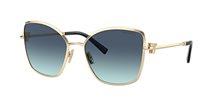 Tiffany & Co. TF3111 XL (58 - 16) with Blue lenses and Gold frame