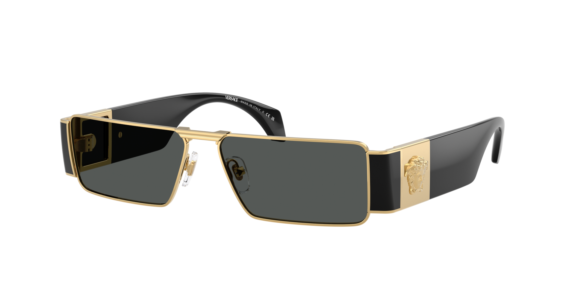 Versace Man Sunglass VE2286 -  Frame color: Gold, Lens color: Dark Grey