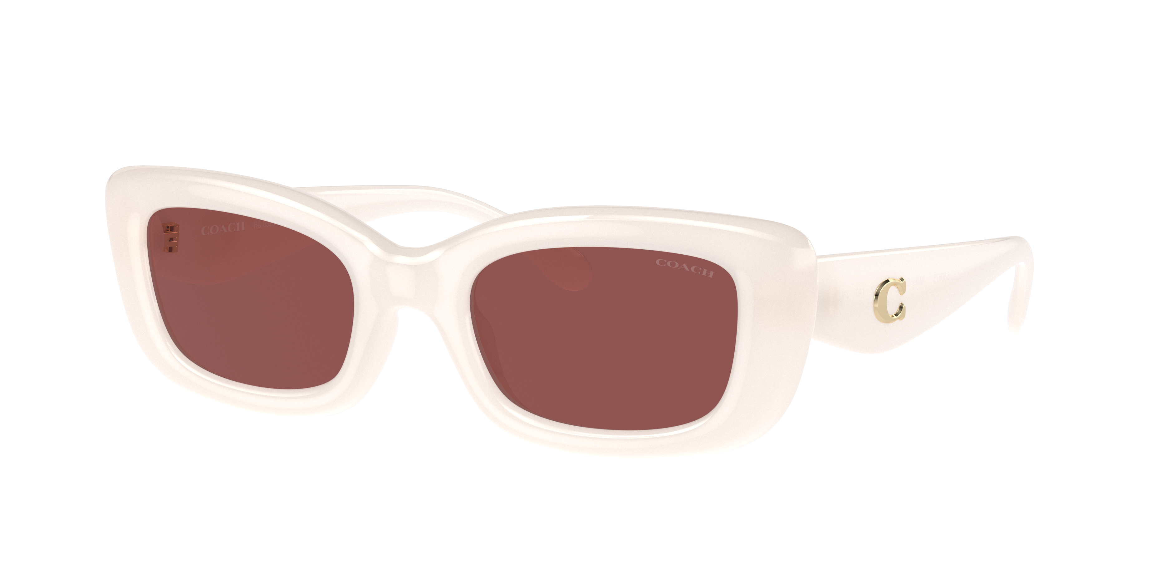 Coach Woman Sunglass CR610 -  Frame color: Milky Cloud, Lens color: Wine