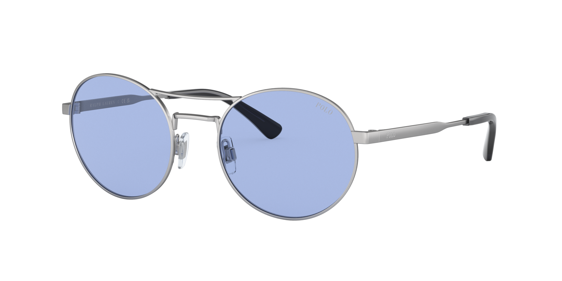 Polo Ralph Lauren Homme Sunglass PH3142 - Couleur du Monture Argent semi-brillant Couleur de Lentille Bleu clair 74 €
