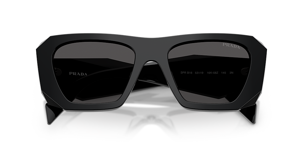 Prada PR B18S S (53 - 19) with Grey lenses and Black frame