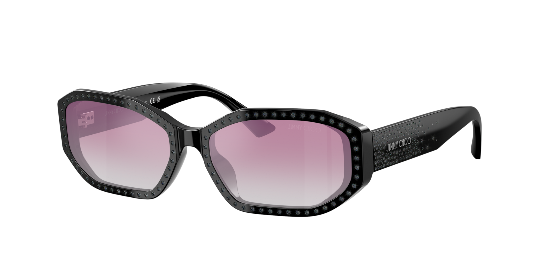 Jimmy Choo Woman Sunglass JC5021BU -  Frame color: Black/Silver Night, Lens color: Clear Gradient Fuchsia Mirror Silver
