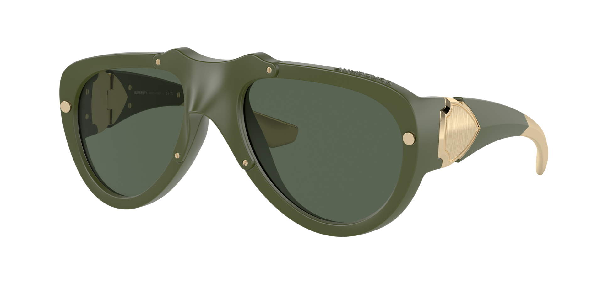 Burberry BE4433U XXL (57 - 20) with Green lenses and Green frame