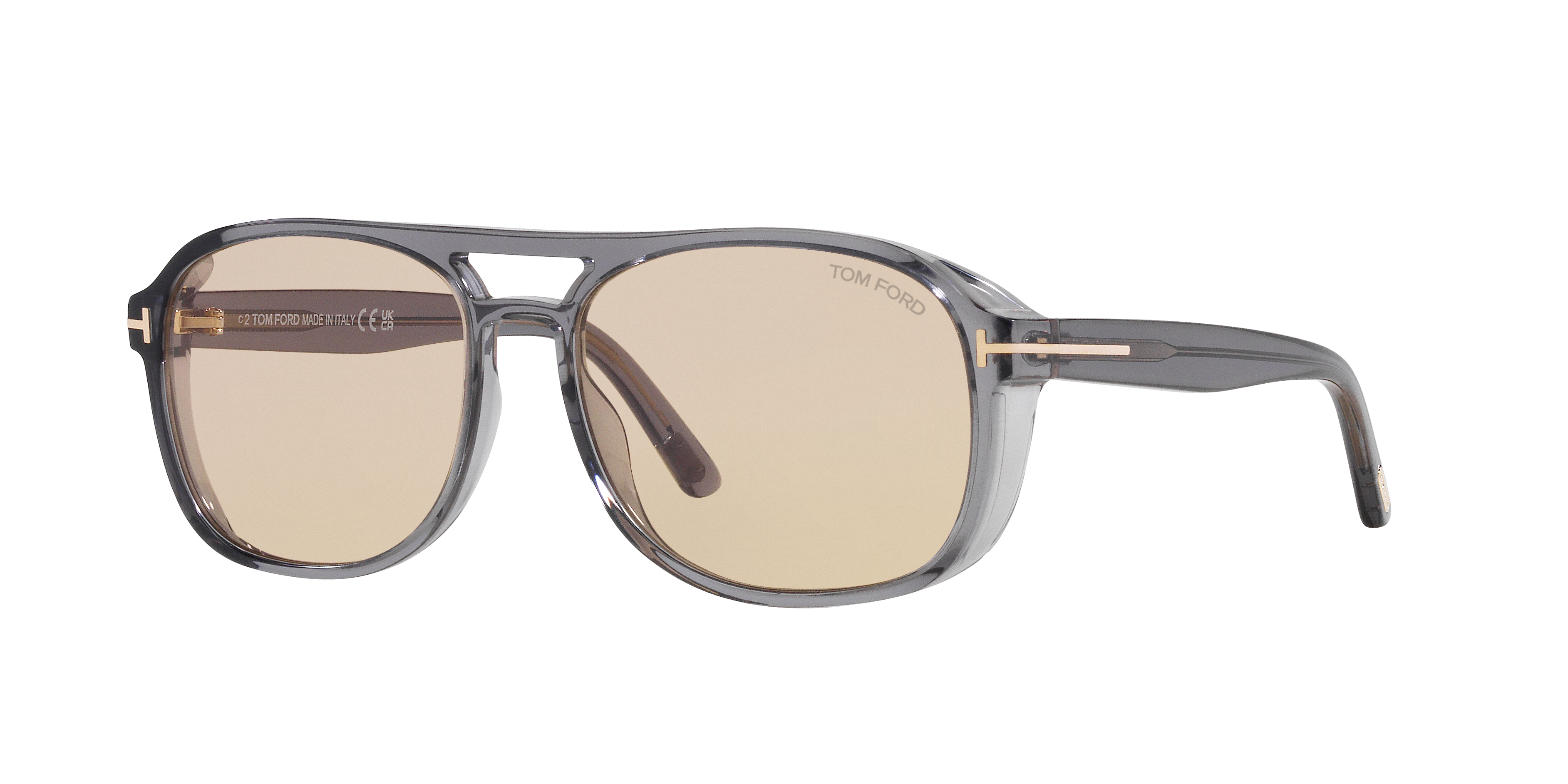 Tom Ford Rosco XXL (58 - 16) with Brown lenses and Grey frame