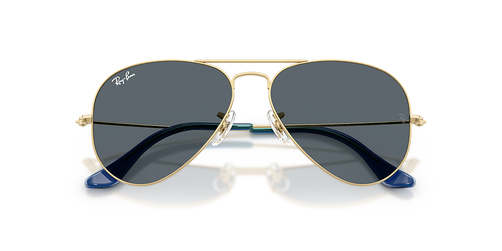 Ray-Ban シューター サングラス 58◻︎14 Ray-Ban Aviator Large Metal XL (58 - 14) with Blue lenses and Gold