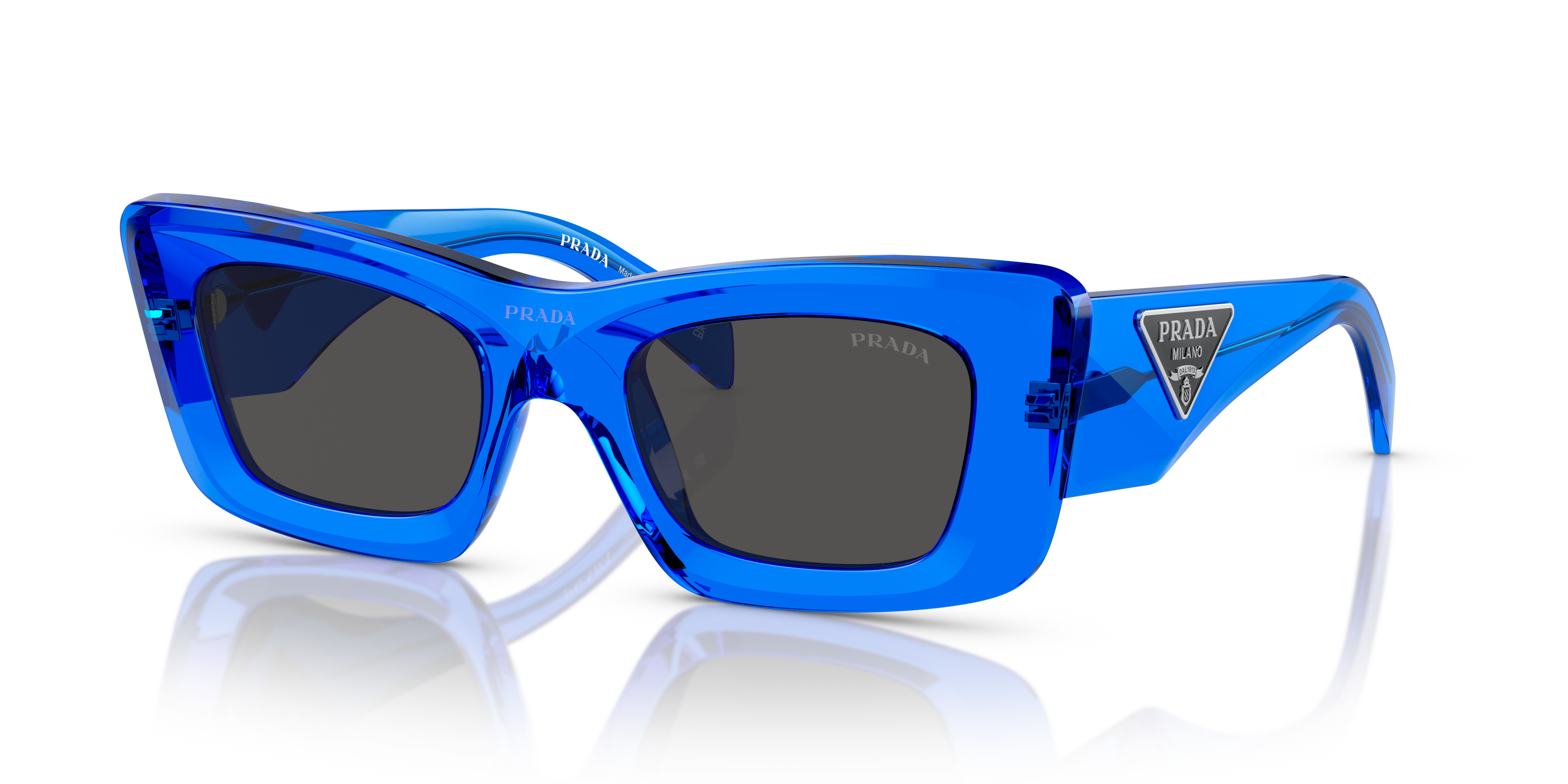 Prada PR 13ZS M (50 - 21) avec Verres Gris et Monture Bleu