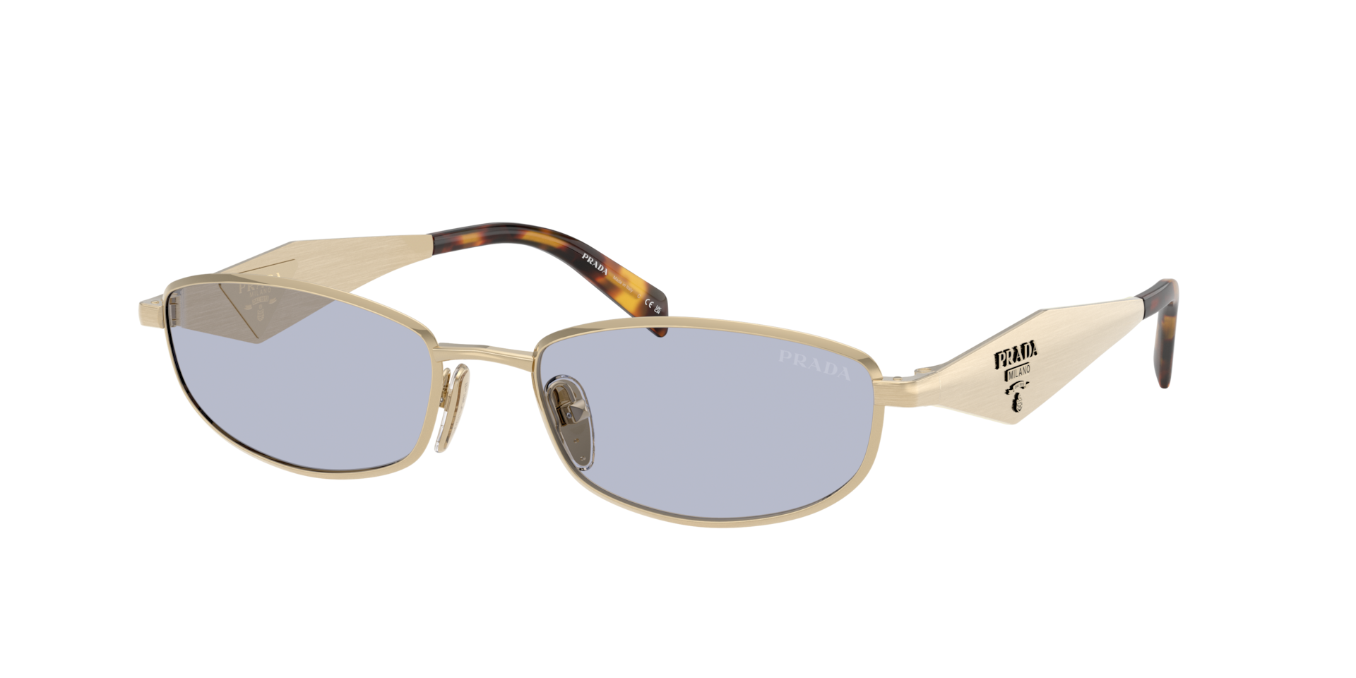 Prada Frau Sunglass PR D51S - Rahmenfarbe: Hellgold, Linsenfarbe: Ultravioletto