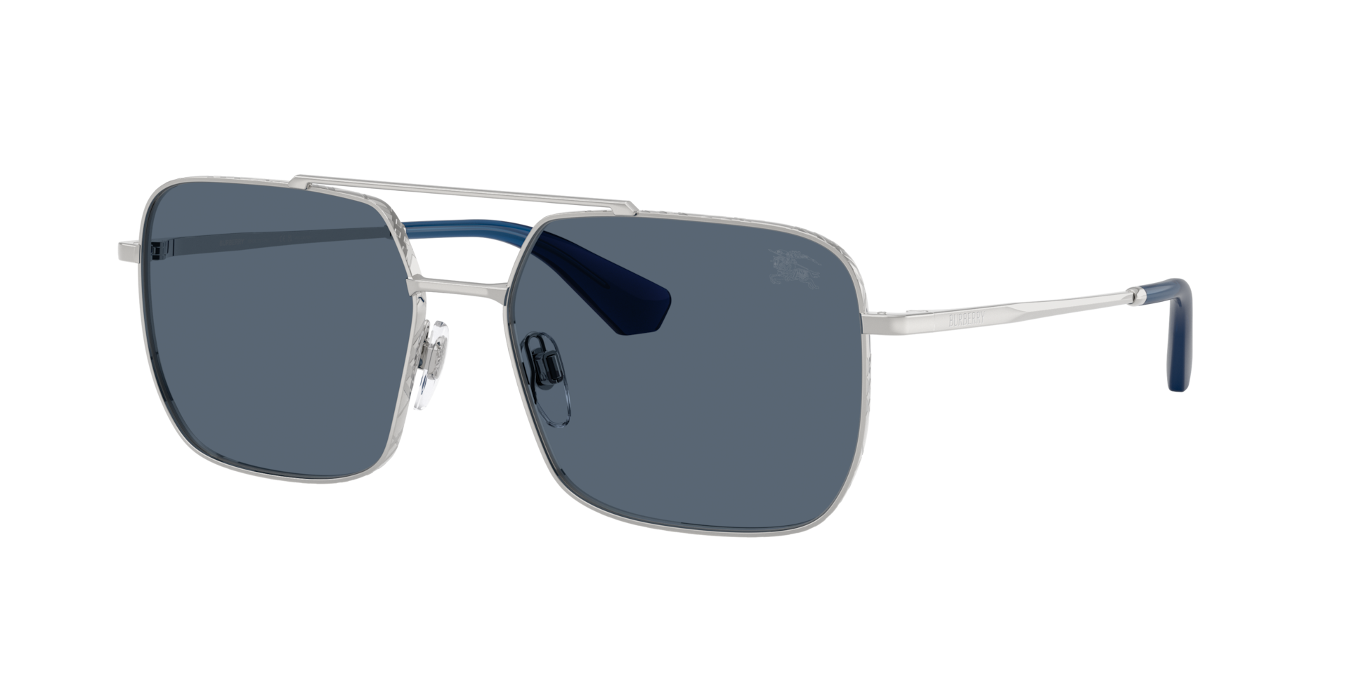Burberry Man Sunglass BE3179 - Frame color: Silver, Lens color: Blue Polarized