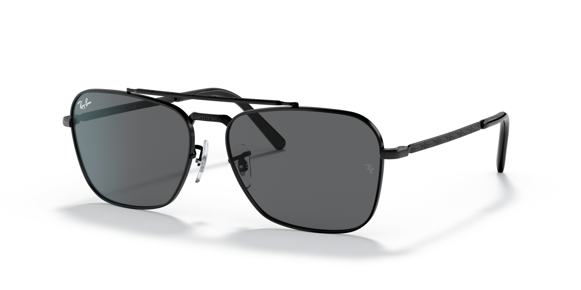 Ray-Ban New Caravan XL (58 - 15) with Grey lenses and Black frame