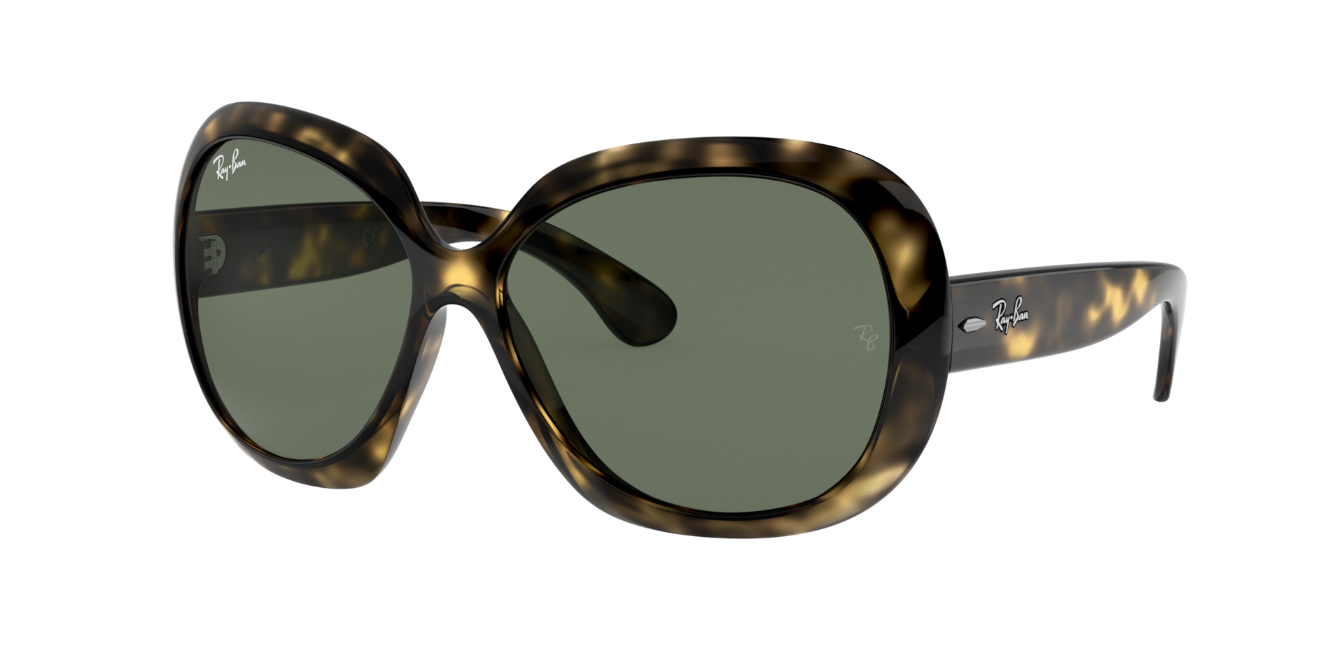 Ray-Ban Vrouwelijk Sunglass Jackie Ohh II - Framekleur: Licht Havana, Lenskleur: Groen Classic
