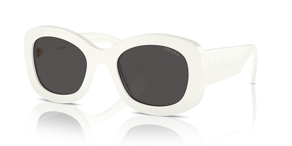 Prada PR A13S L (54 - 23) with Grey lenses and White frame