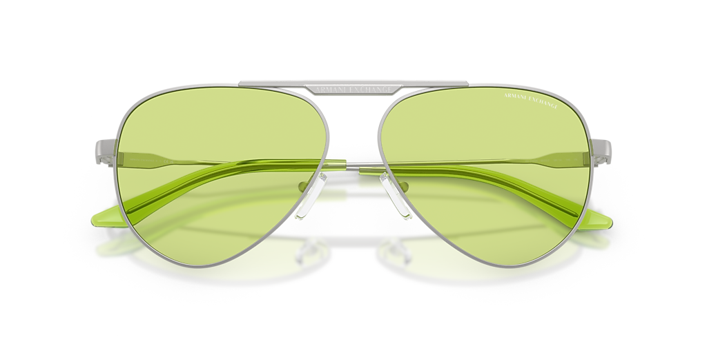 Armani Exchange AX2060S L (58 - 14) with Green lenses and Silver