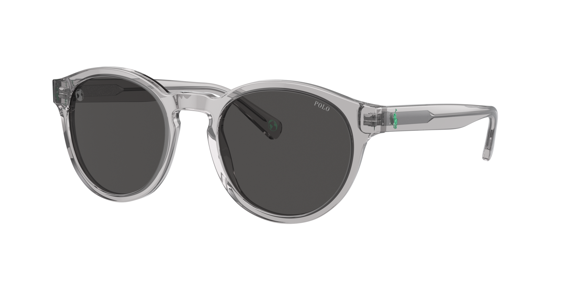 Polo Ralph Lauren Man Sunglass PH4192 -  Frame color: Shiny Transparent Grey, Lens color: Dark Grey