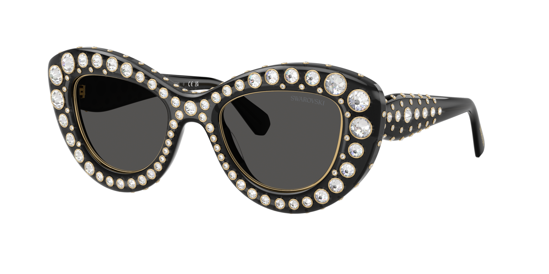 Swarovski Woman Sunglass SK6060 -  Frame color: Transparent Dark Grey, Lens color: Dark Grey