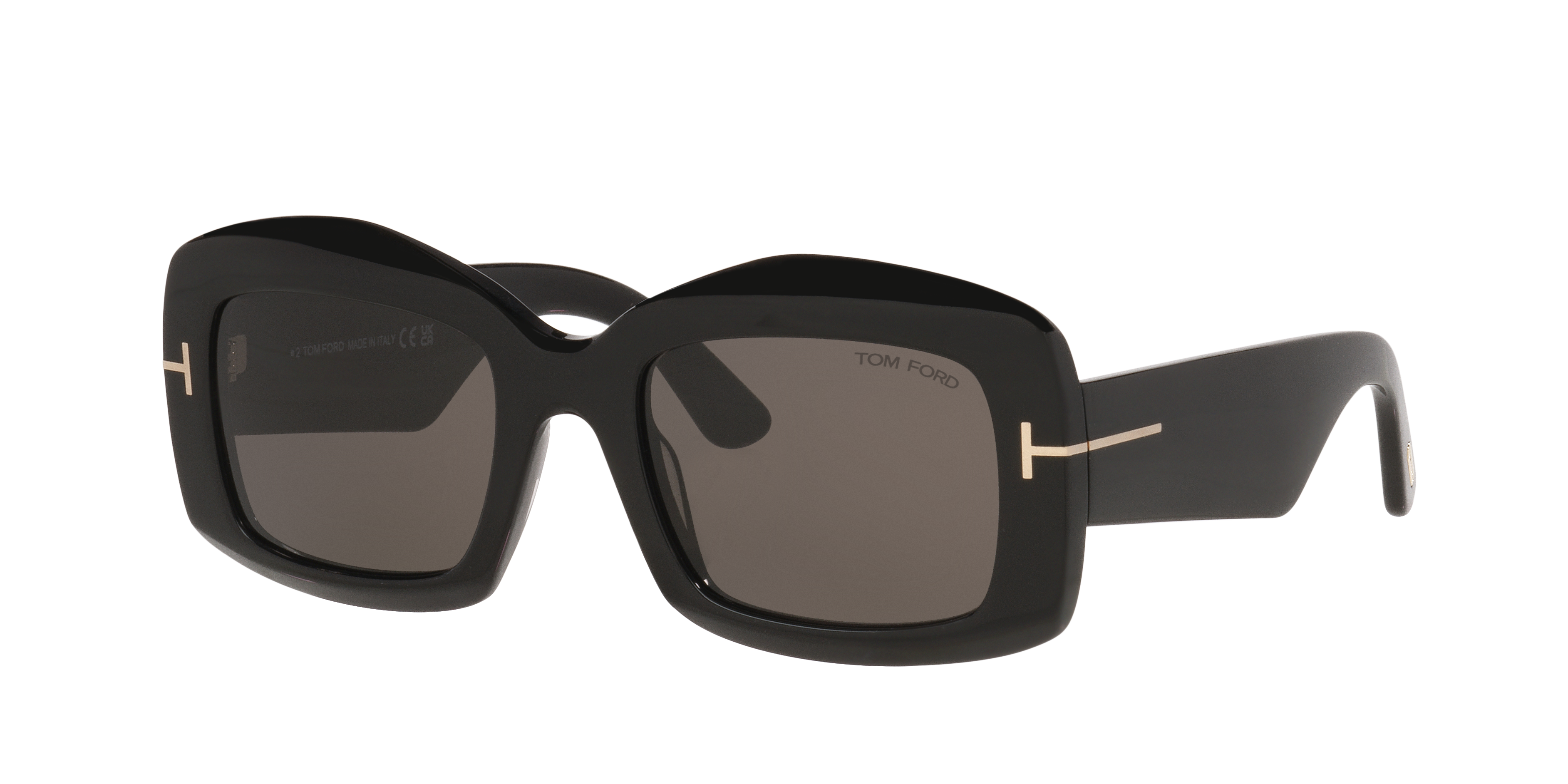 Tom Ford Woman Sunglass Venetia_Tr -  Frame color: Black Shiny, Lens color: Grey