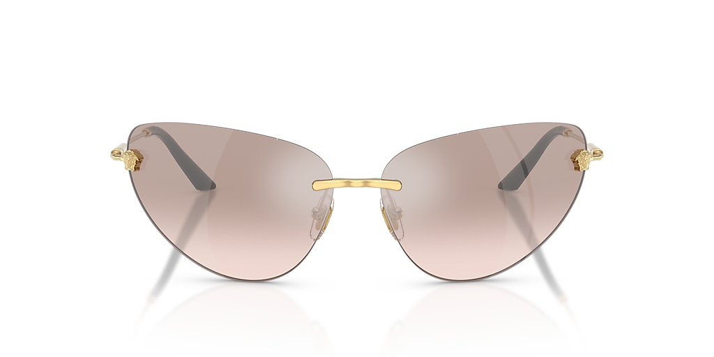 Versace VE2281 XXL (64 - 13) with Brown lenses and Gold frame