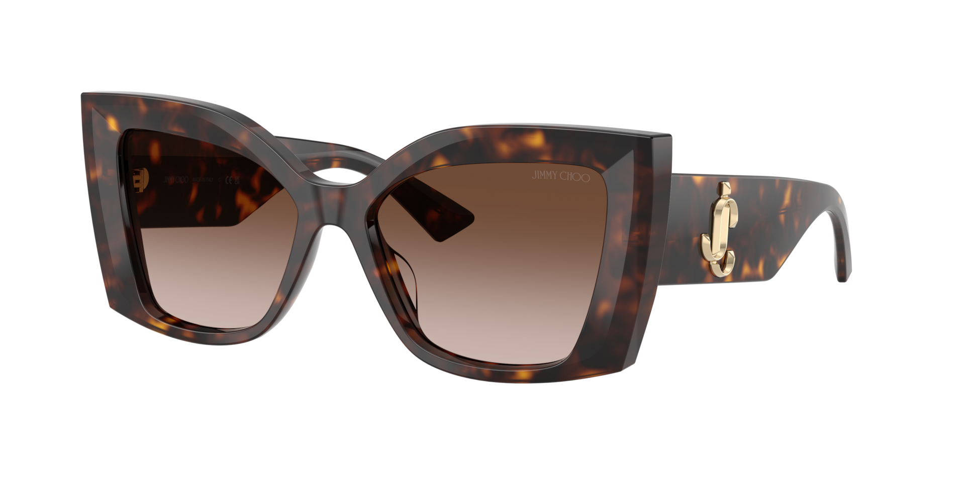 Jimmy Choo Frau Sunglass JC5074U - Rahmenfarbe: Havana, Linsenfarbe: Braun Verlaufstönung