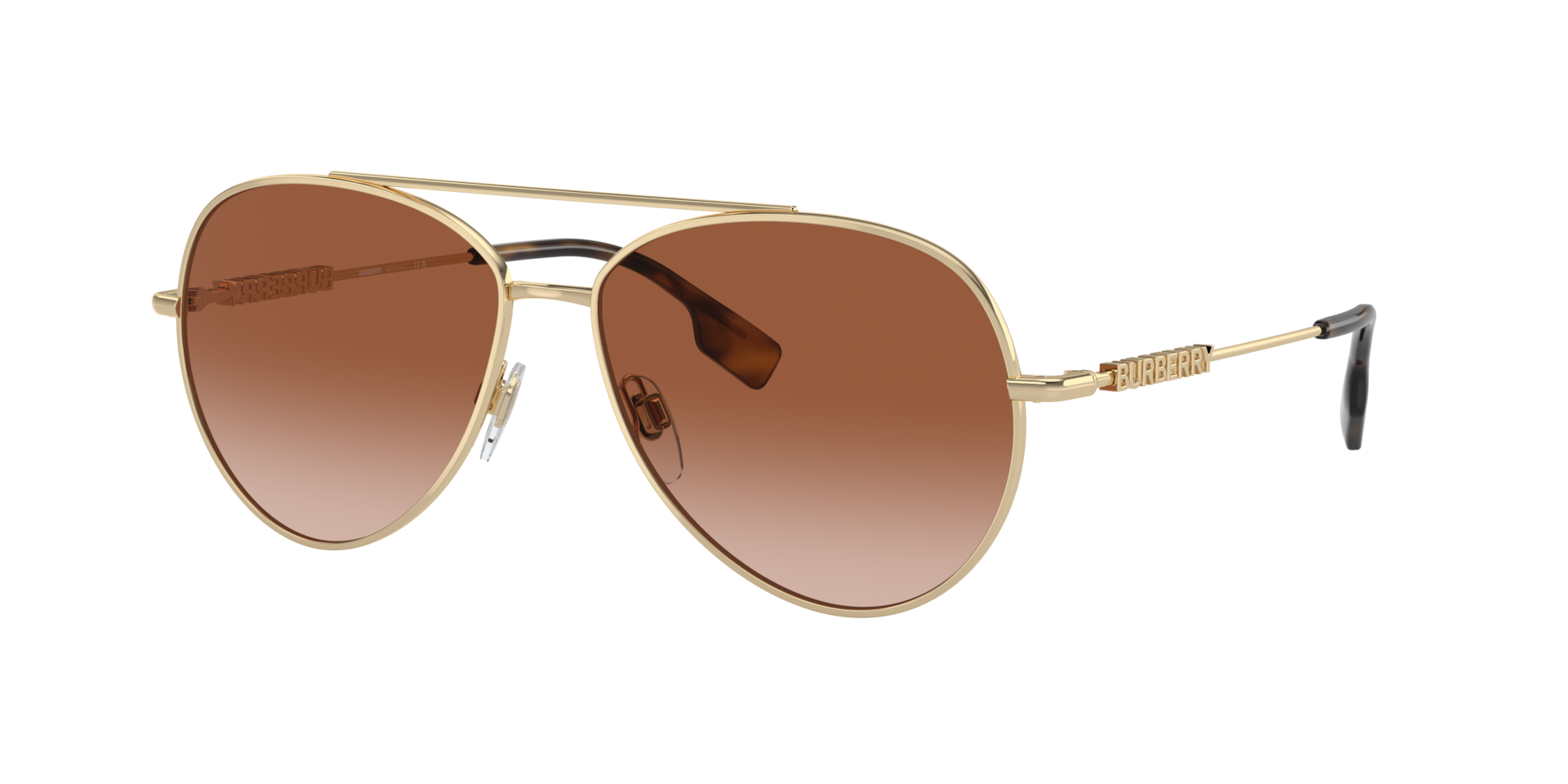 Burberry Woman Sunglass BE3147 -  Frame color: Light Gold, Lens color: Brown Gradient