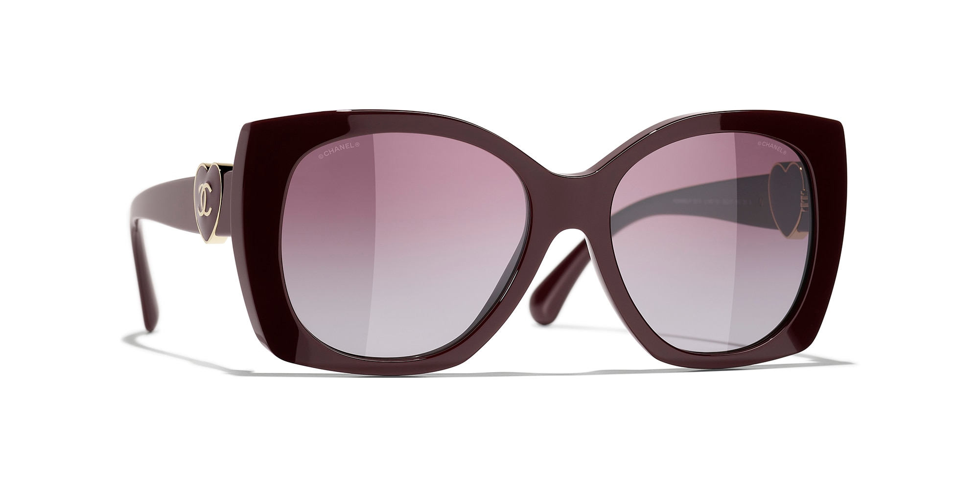 Chanel Woman Sunglass Square Sunglasses CH5519A -  Frame color: Burgundy, Lens color: Burgundy