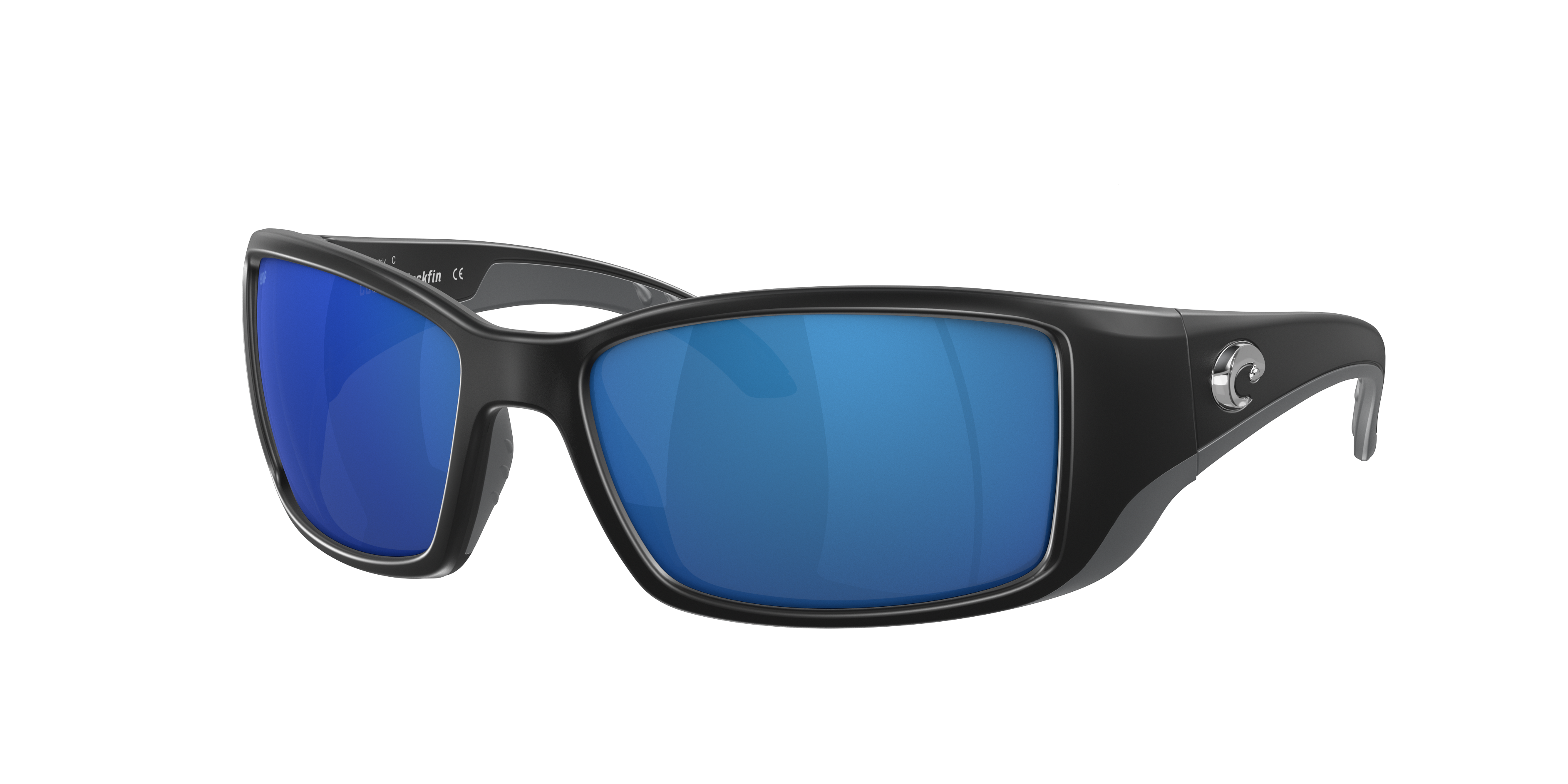 Costa Man Sunglass Blackfin -  Frame color: Matte Black, Lens color: Blue Mirror