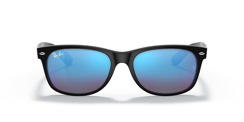 Ray-Ban New Wayfarer Flash M (55 - 18) with Blue lenses and Black