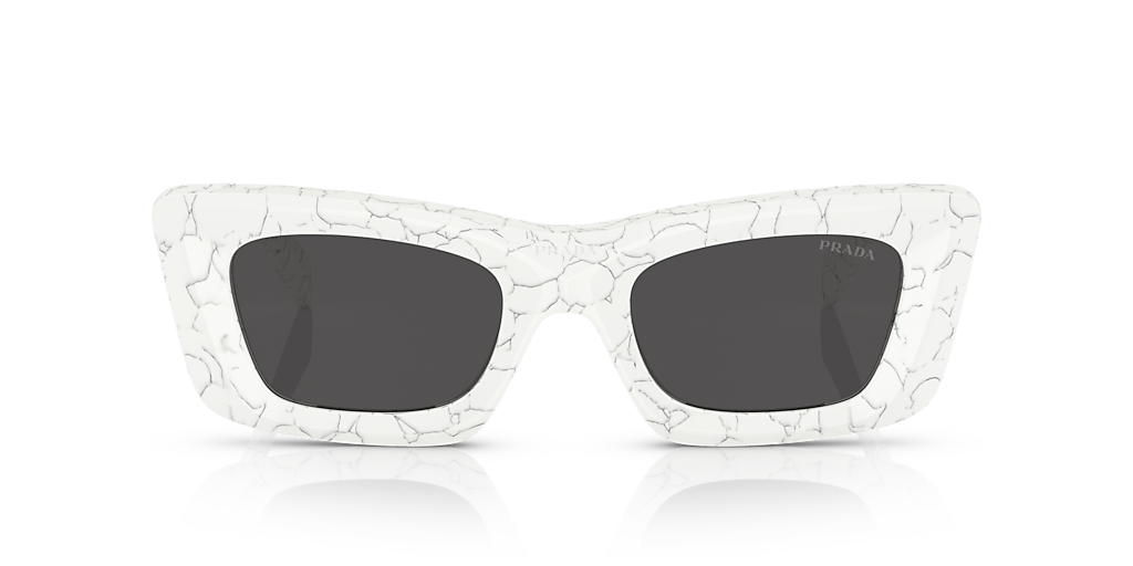 Prada PR 13ZS M (50 - 21) with Grey lenses and White frame