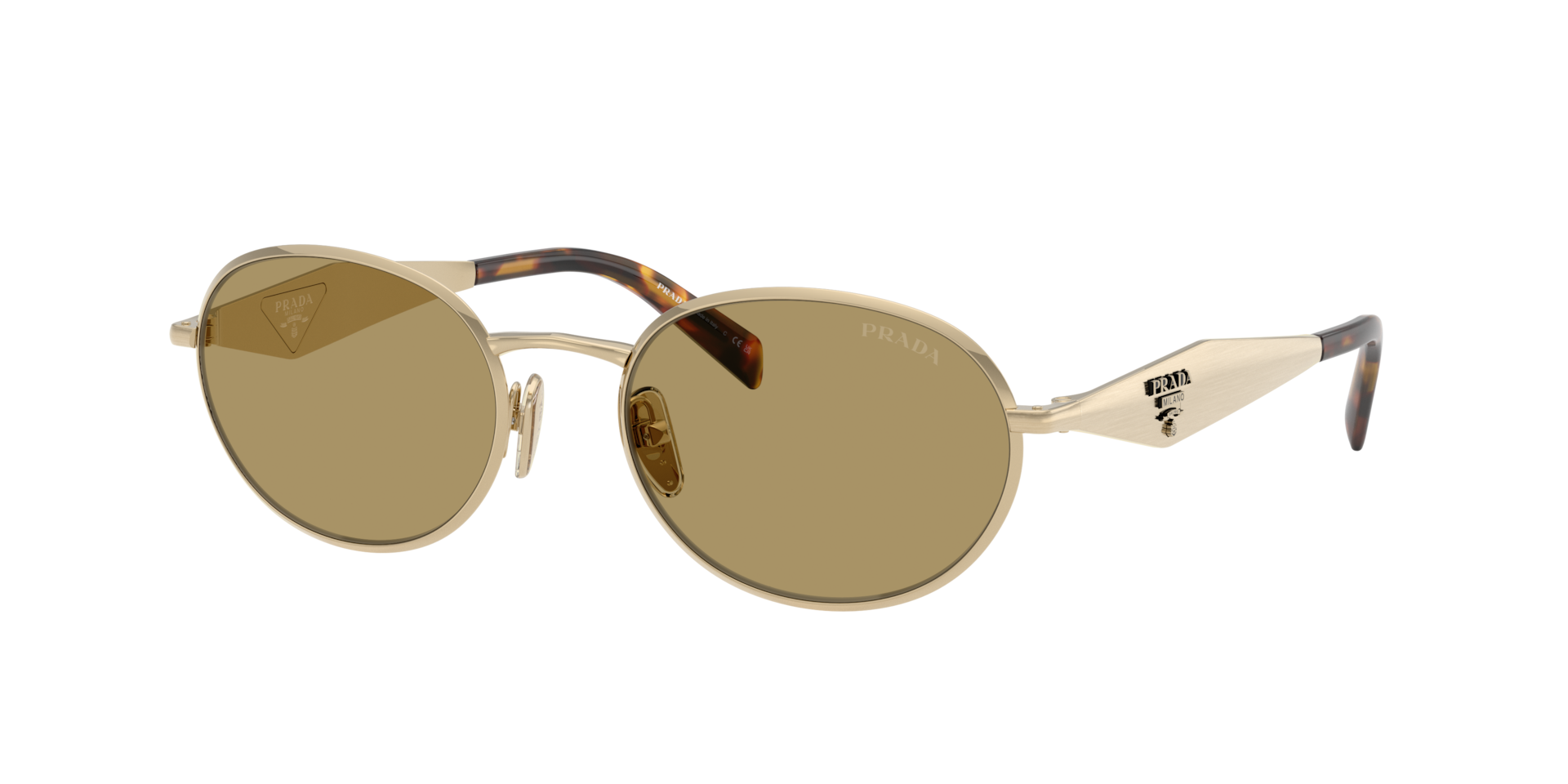 PRADA オルゴール Prada PR D57S L (54 - 19) with Green lenses and Gold frame