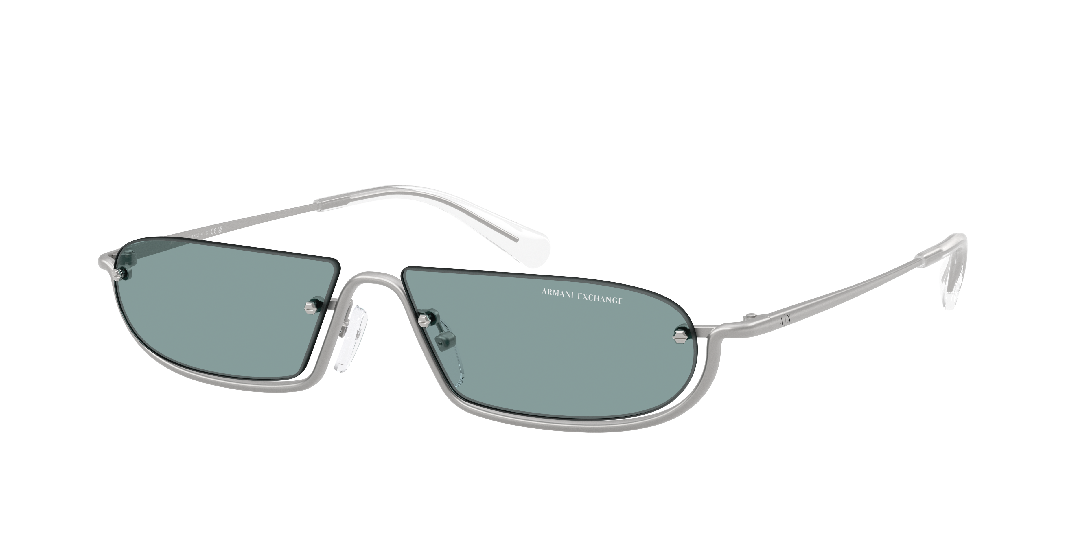 Armani Exchange AX2058S XL (58 - 14) with Blue lenses and Silver