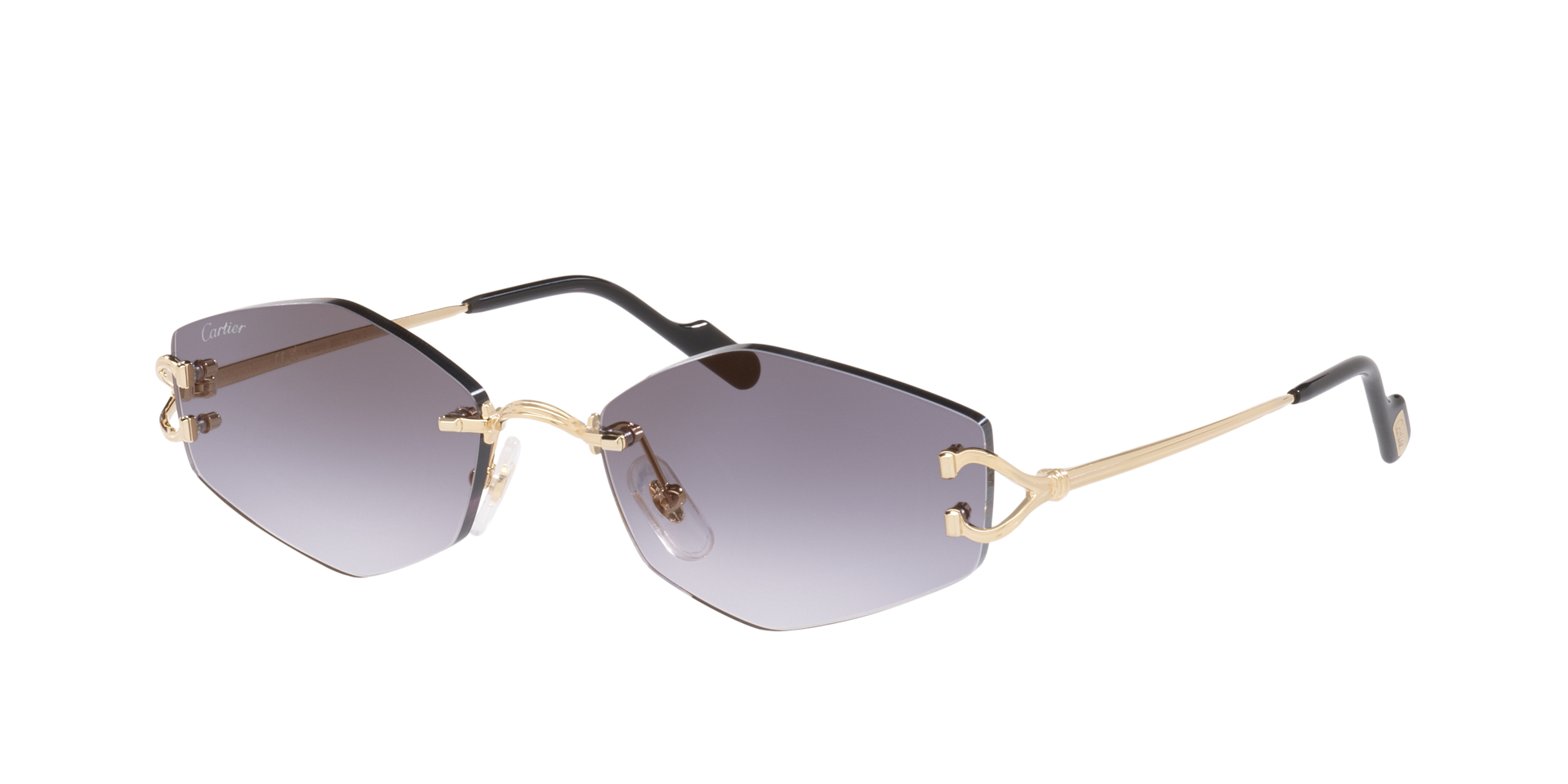Cartier Unisex Sunglass CT0620S - Couleur du Monture Or Couleur de Lentille Gris 1100 €