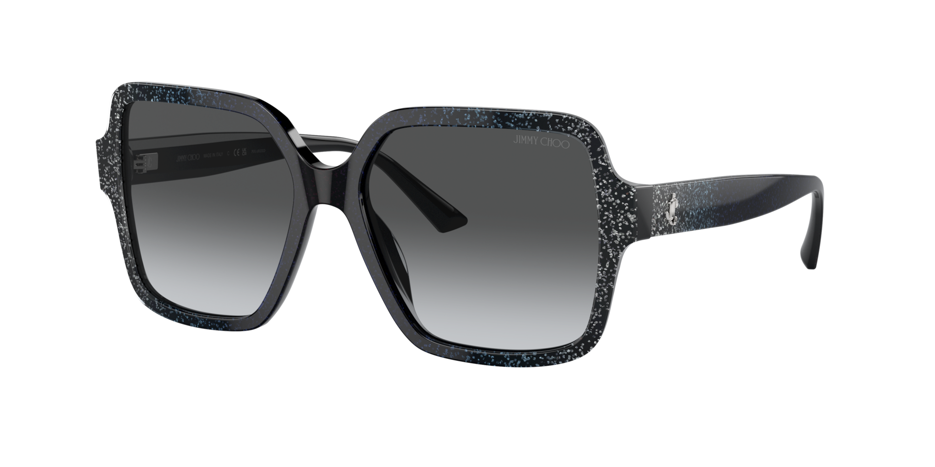 Jimmy Choo Damen Gradient Grey Polarized Frau Sunglass Jc5005 - Rahmenfarbe: Black Gradient Glitter, Linsenfarbe: