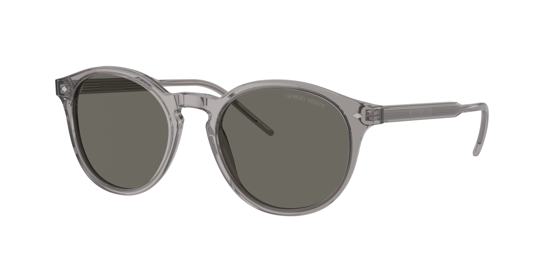 Giorgio Armani AR8211 M (52 - 20) com Lentes Cinza e Armação Cinza