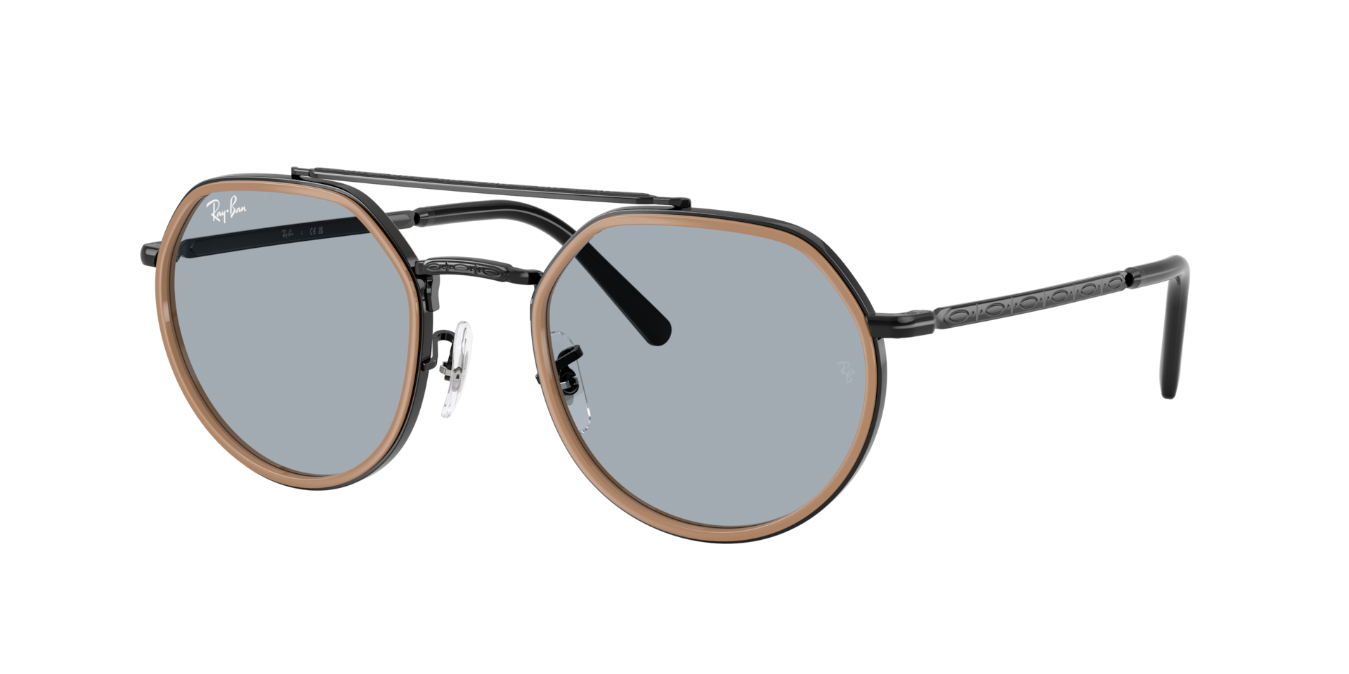 Ray-Ban Unisex Sunglass RB3765 -  Framekleur: Zwart, Lenskleur: Blauw