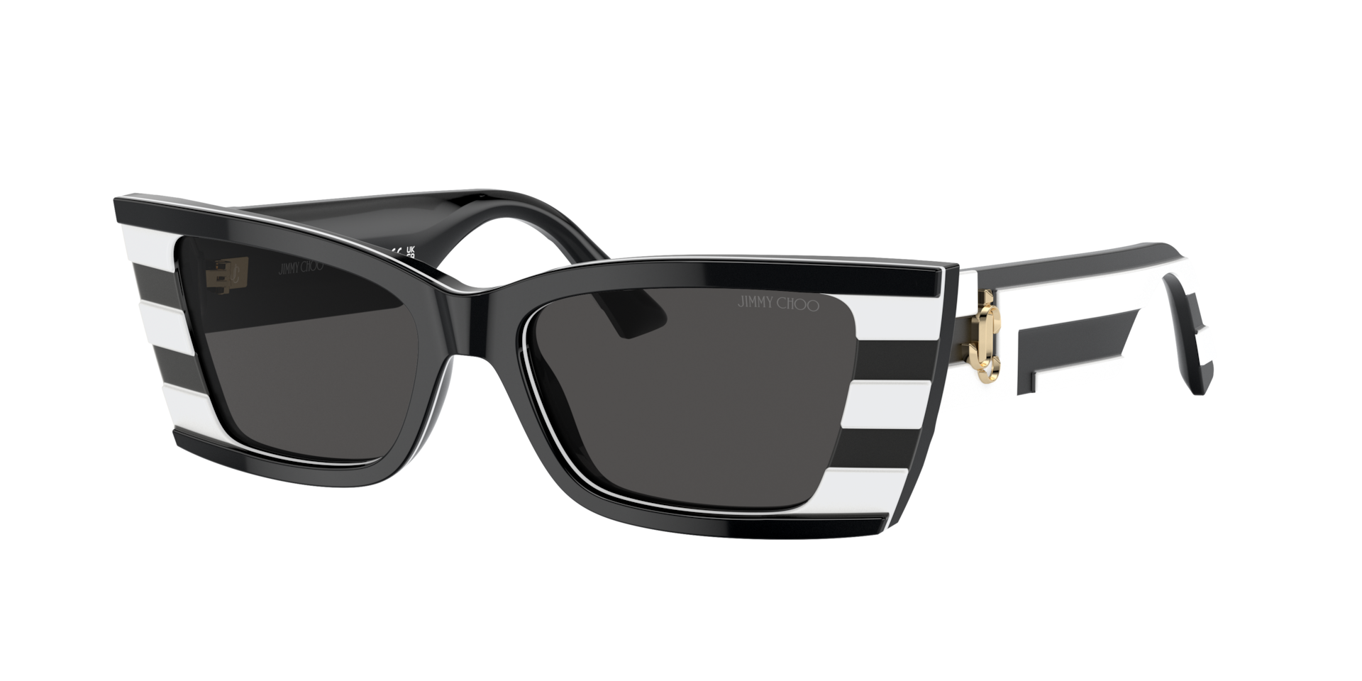Jimmy Choo Woman Sunglass JC5009 -  Frame color: Black/White, Lens color: Dark Grey