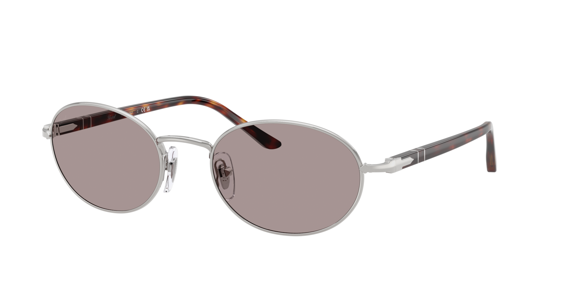 Persol Unisex Sunglass PO1018S Ida -  Frame color: Silver, Lens color: Violet