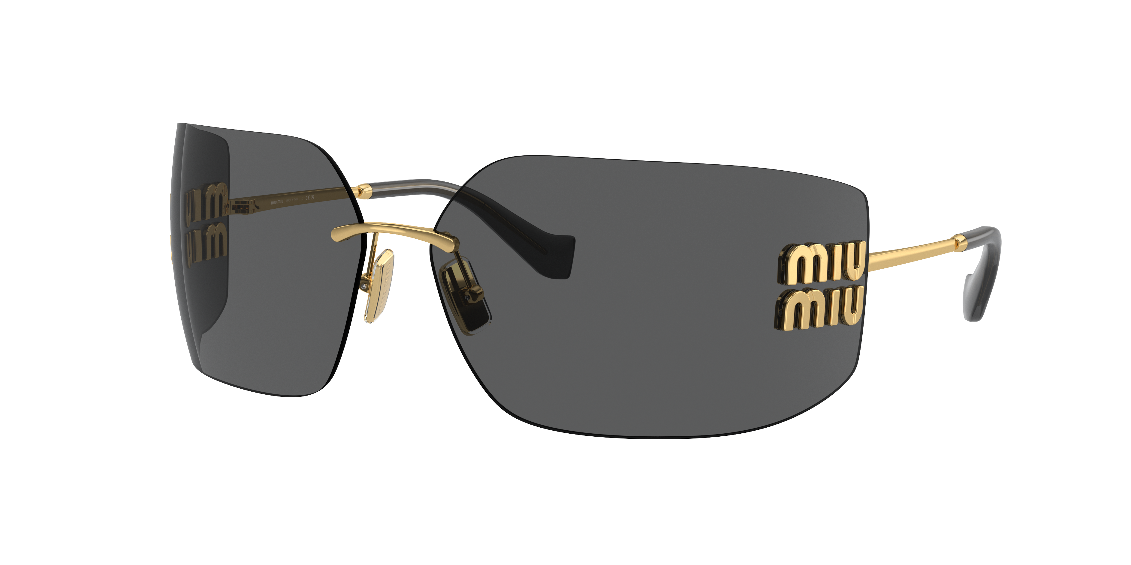 Miu Miu MU 54YS L (80 - 14) with Grey lenses and Gold frame