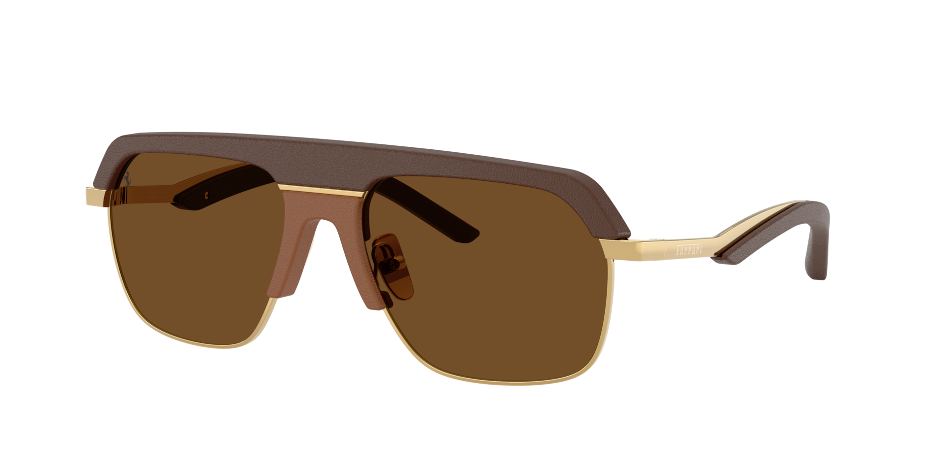 Ferrari Unisex Sunglass FH1026Q -  Frame color: Moretto, Lens color: Brown Polarized