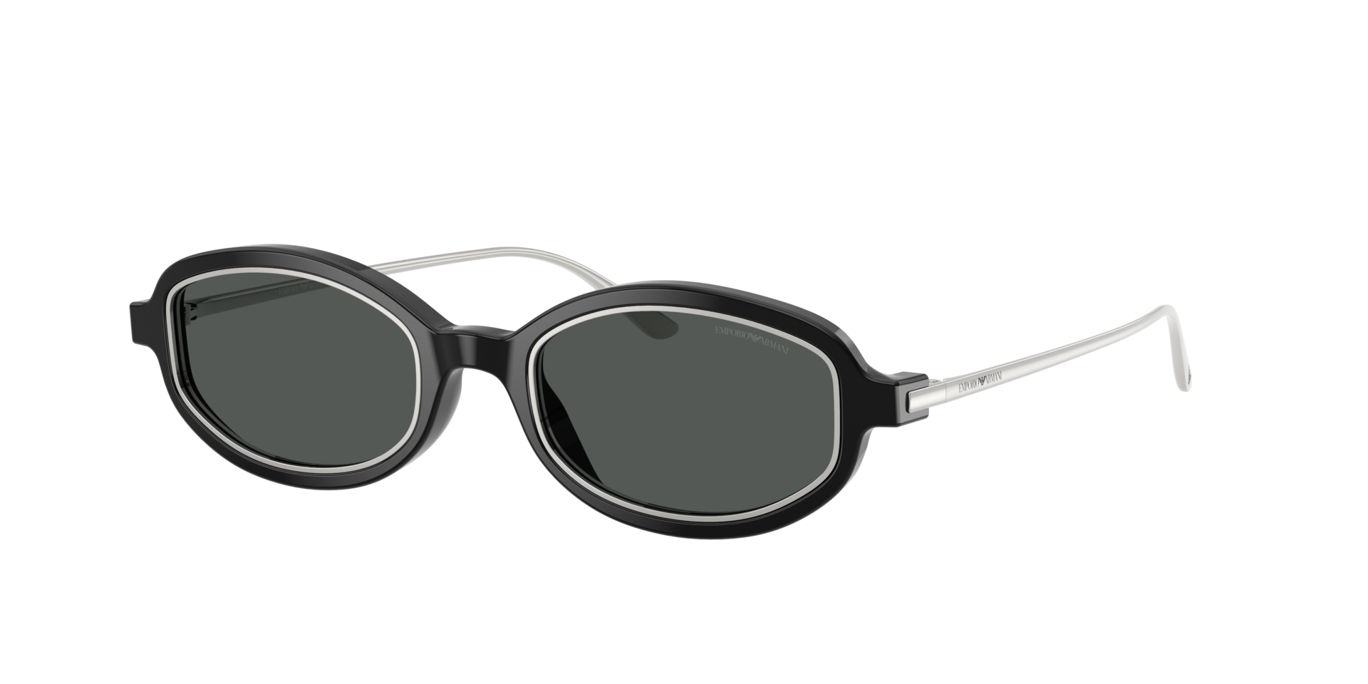 Emporio Armani Women's Black ’S Oval Sunglasses - Image 6