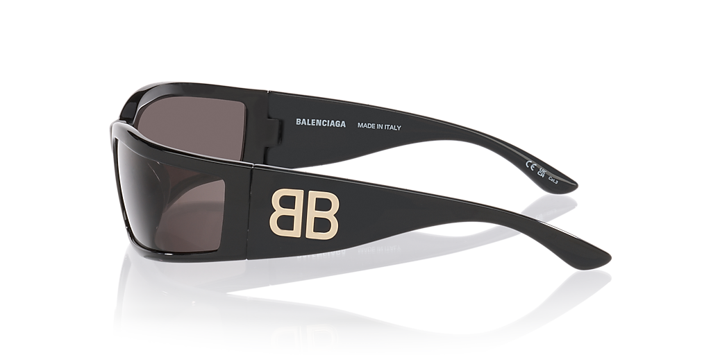 Balenciaga BB0458S XXL (73 - 173) with Grey lenses and Black frame