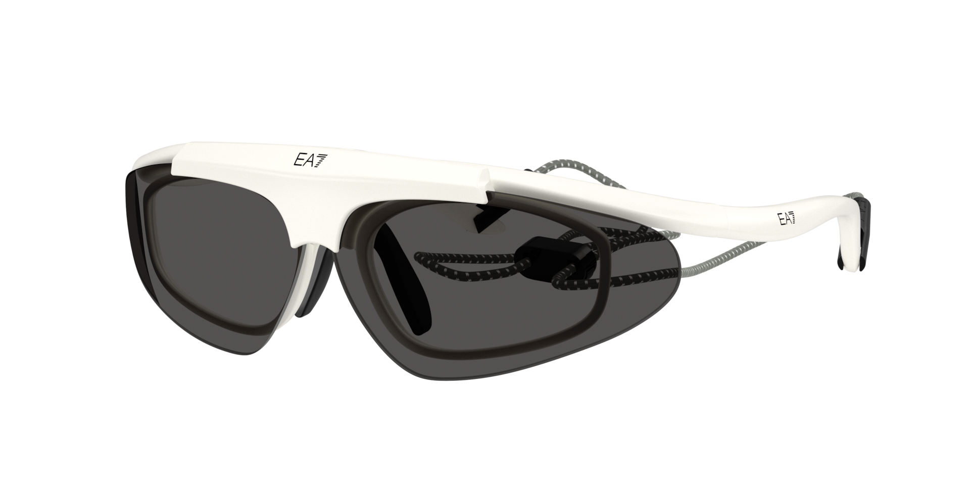 EA7 Homme Sunglass Q74010 - Couleur du Monture Blanc mat Couleur de Lentille Gris fonc 218 €