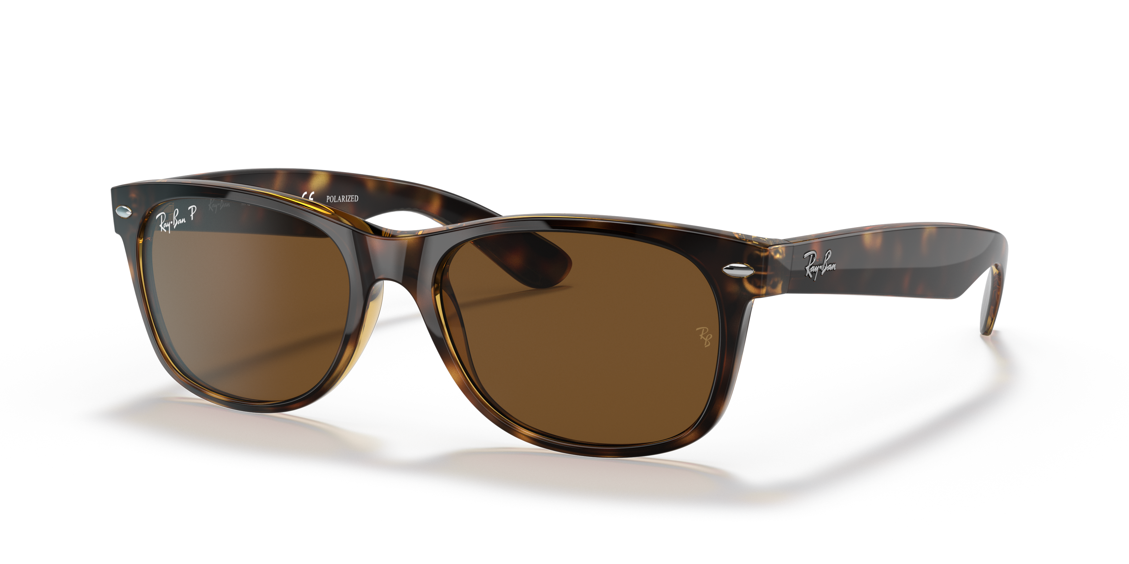 Ray-Ban New Wayfarer Classic M (55 - 18) with Brown lenses and
