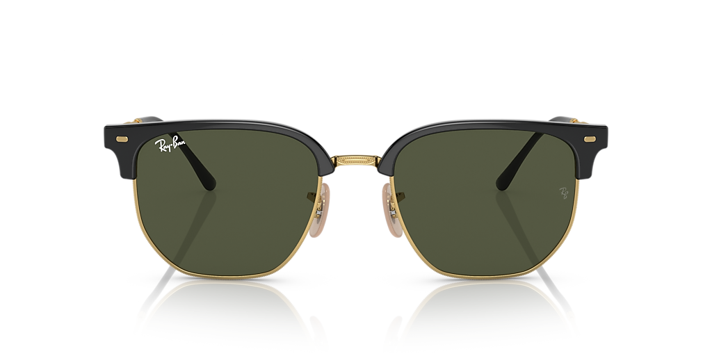 Ray-Ban New Clubmaster XL (53 - 20) with Green lenses and Black