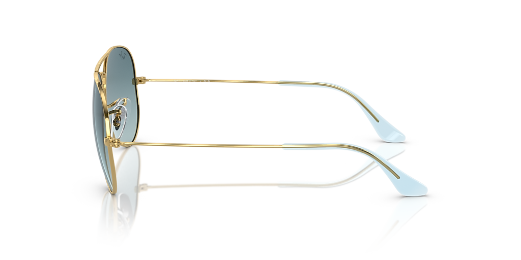 Ray-Ban Aviator Gradient XL (58 - 14) with Blue lenses and Gold