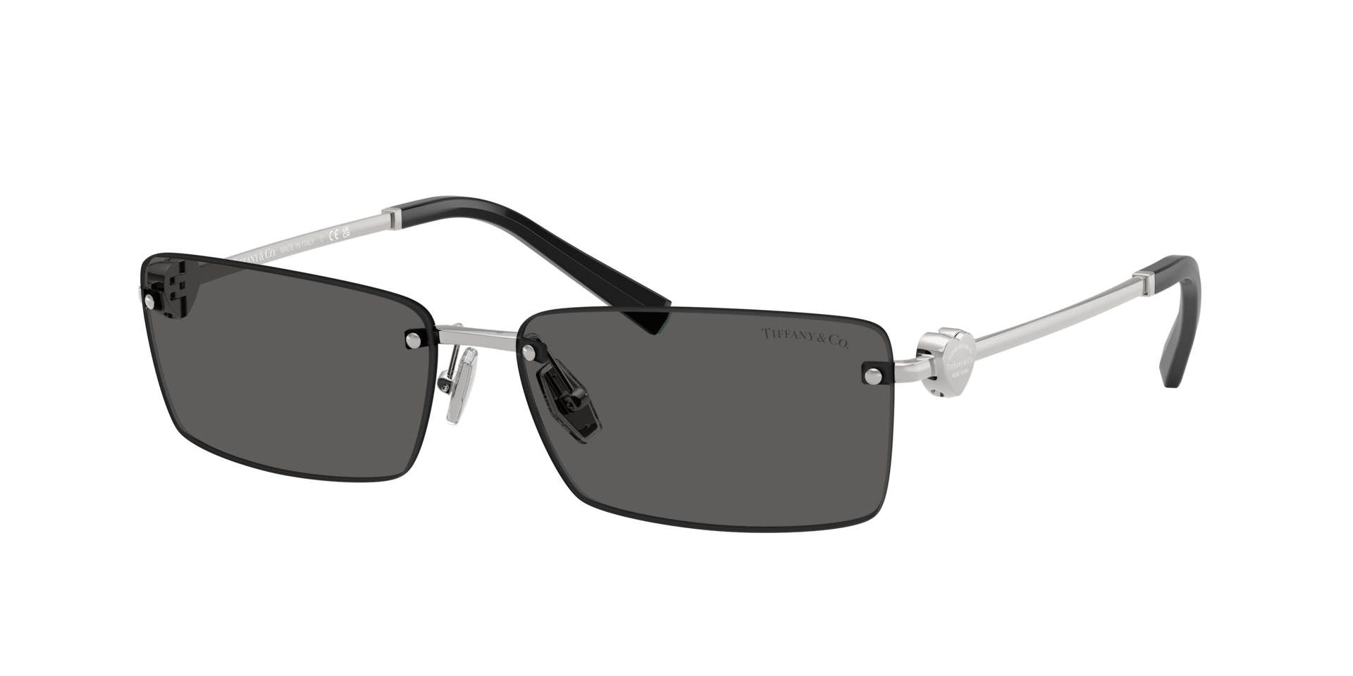 Tiffany & Co. Unisex Gris Oscuro Sunglass Tf3108b - Color Del Marco: Plateado, Color De La Lente: