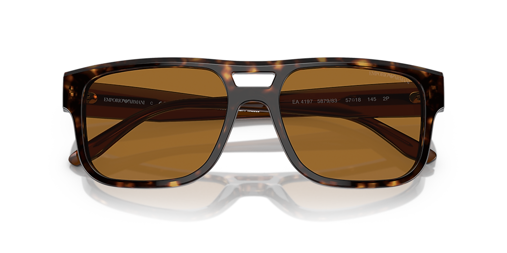 Emporio Armani Sunglasses Brown Tortoise Oversized Designer Frames Emporio Armani EA4259U tortoise frame with brown lenses  main image 4