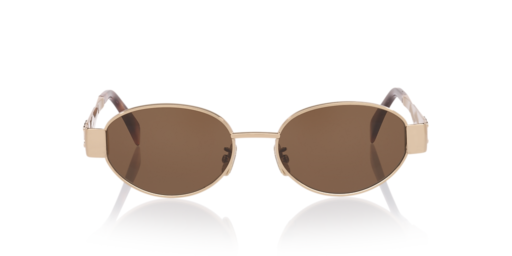 Celine Triomphe Metal CL40235U S (54 - 18) with Brown lenses and