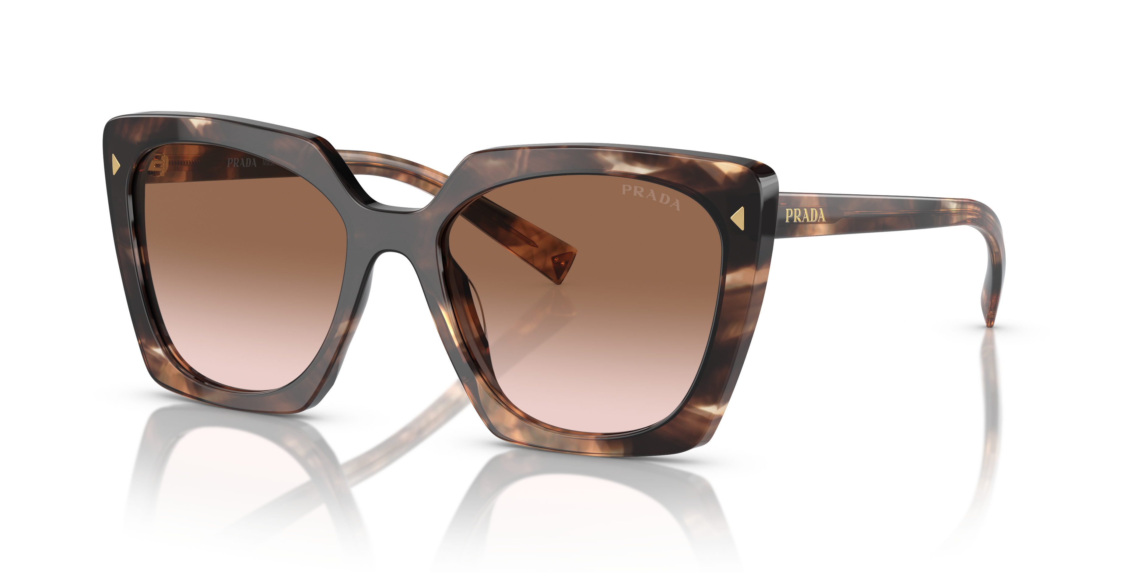 Prada PR 23ZS S (54 - 18) with Brown lenses and Tortoise frame