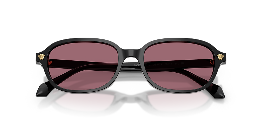 New Versace Women’s Black Frame Sunglasses with Pink Lenses and Gold Accents Versace | Accessories | New Versace Womens Black Frame  main image 3