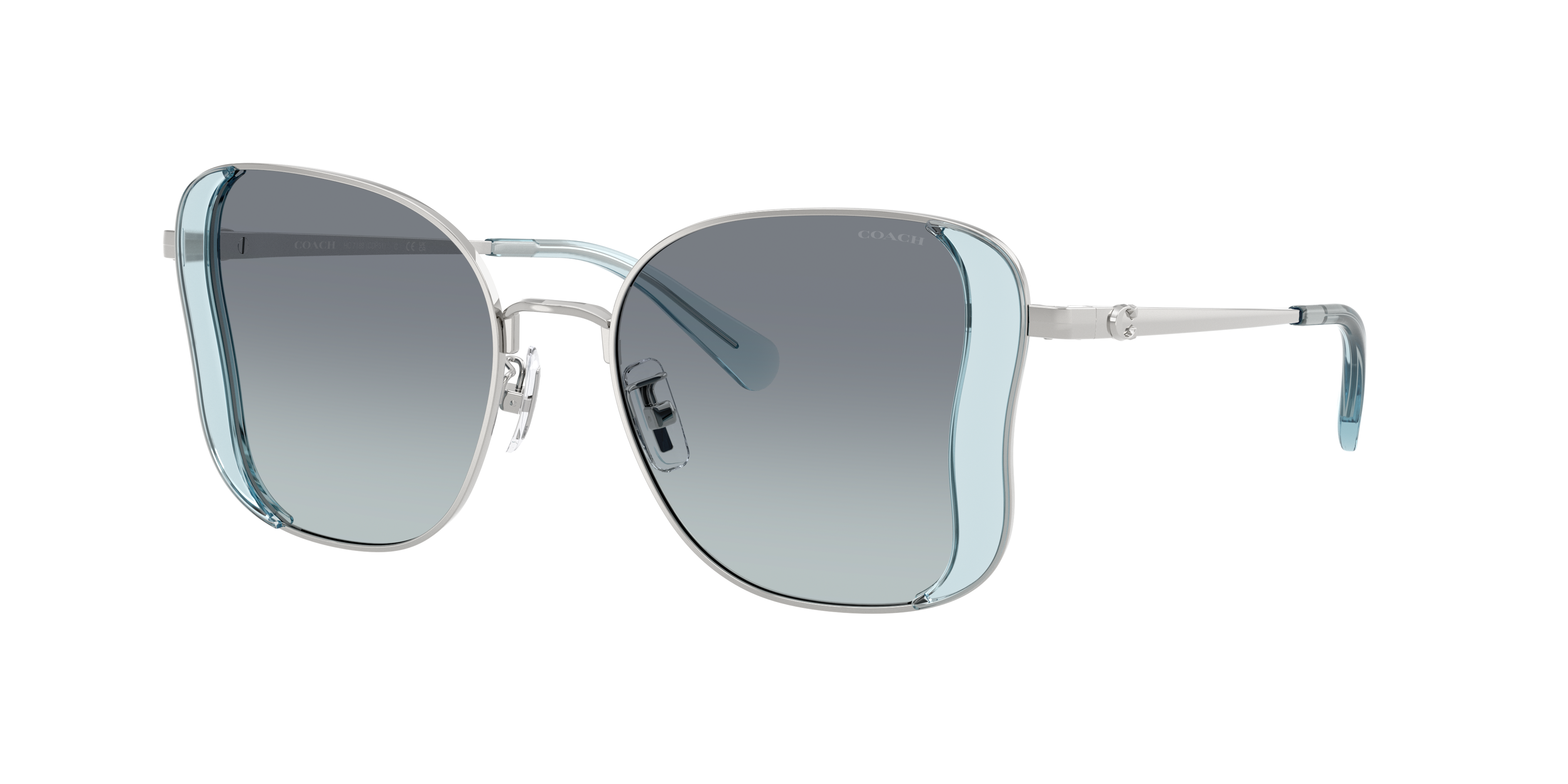 Coach Woman Sunglass CDP51 -  Frame color: Ocean/Silver, Lens color: Ocean Gradient